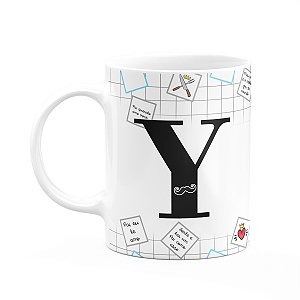 Caneca do Papai - Inicial do nome letra Y - 325ml