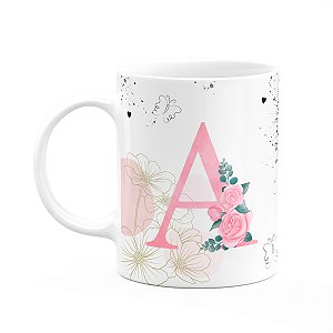 Caneca Motivação - com inicial do nome letra A