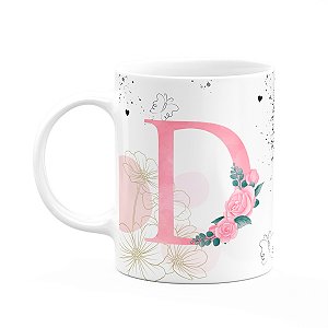 Caneca Motivação - com inicial do nome letra D - 325ml