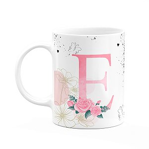 Caneca Motivação - com inicial do nome letra E - 325ml