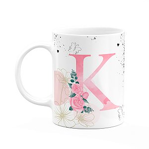 Caneca Motivação - com inicial do nome letra K - 325ml