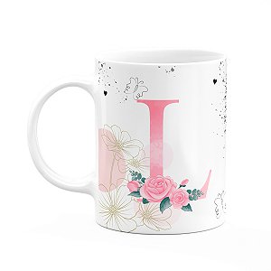 Caneca Motivação - com inicial do nome letra L - 325ml
