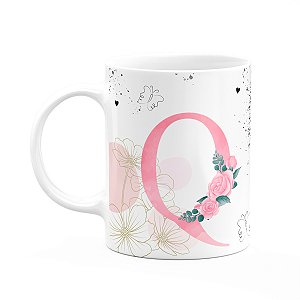Caneca Motivação - com inicial do nome letra Q - 325ml