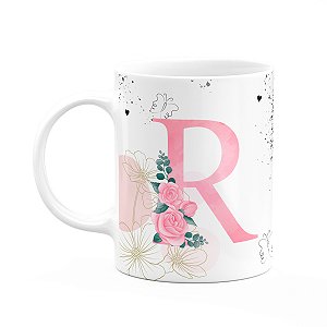 Caneca Motivação - com inicial do nome letra R - 325ml
