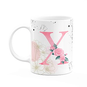 Caneca Motivação - com inicial do nome letra X - 325ml
