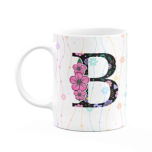 Caneca Today - com inicial do nome letra B - 325ml