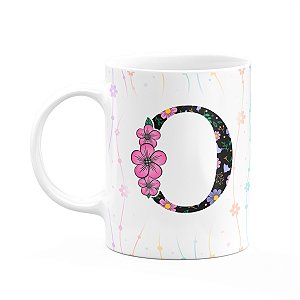 Caneca Today - com inicial do nome letra O - 325ml