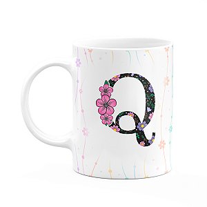 Caneca Today - com inicial do nome letra Q - 325ml
