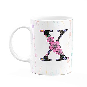 Caneca Today - com inicial do nome letra X - 325ml