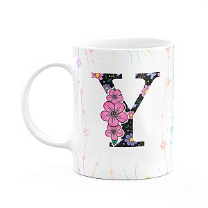 Caneca Today - com inicial do nome letra Y - 325ml