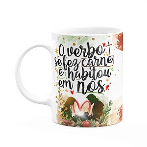 Caneca Natal abençoado - O verbo se fez carne - M1