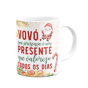 Caneca Natal Família - Feliz natal Vovó - 325ml