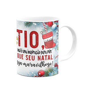 Caneca Natal Família - Feliz natal Tio - 325ml