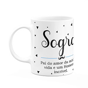 Caneca Minimalista Pais - Sogro, pai do amor da minha vida