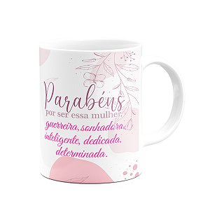 Caneca Mulheres - Guerreira, sonhadora, inteligente - 325ml