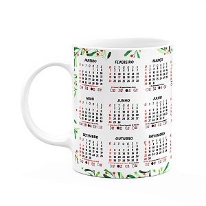 Caneca Natalina - Calendário 2026 - Então bom natal - 325ml