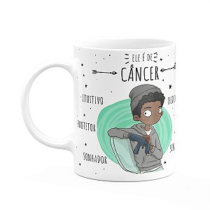 Caneca Signos Cartoon - Ele é de Câncer - M2 - 325ml