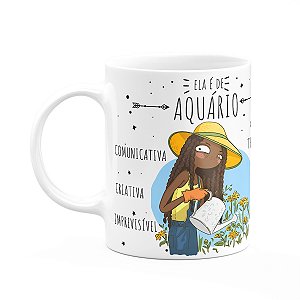 Caneca Signos Cartoon - Ela é de Aquário - M2 - 325ml
