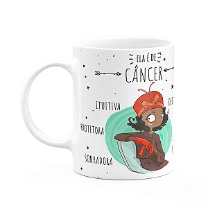 Caneca Signos Cartoon - Ela é de Câncer - M2 - 325ml