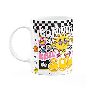 Caneca Divertida Vibes - Bom dia, raio de sol - 325ml