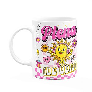 Caneca Divertida Vibes - Plena...de ódio - 325ml