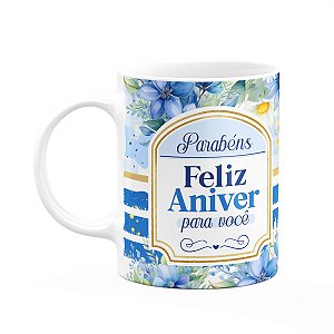 Caneca Aniversário - Feliz niver pra você - 325ml