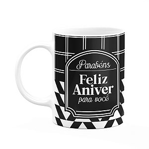 Caneca Aniversário - Feliz niver pra você - M2 - 325ml