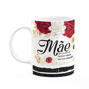 Caneca Dia das Mães - Que a paz more no seu coração - 325ml