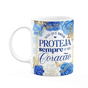 Caneca Dia das Mães - Que Deus proteja o seu coração - 325ml