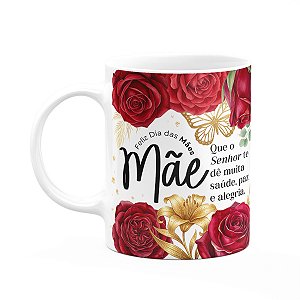 Caneca Dia das Mães - Saúde, paz e alegria - 325ml