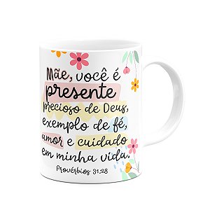 Caneca Mães, feliz dia! - Presente precioso de Deus - 325ml