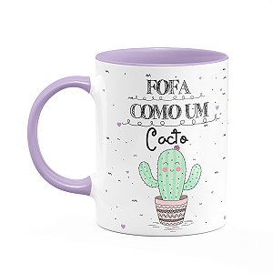 Caneca Divertida - Fofa como um cacto - B-lilac - 325ml