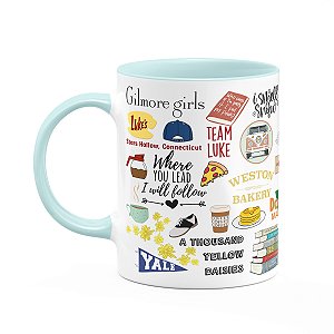 Caneca Geek Icons Moments - Gilmore gilrs - Baby blue