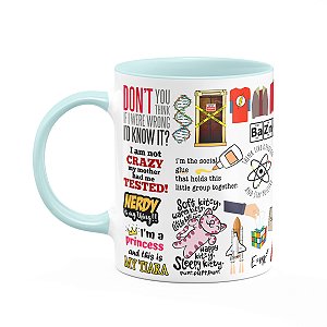 Caneca Geek Icons Moments - The Big bang Theory - Baby blue