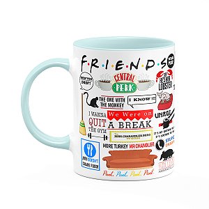 Caneca Geek Icons Moments - Friends - Baby blue