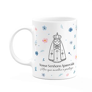 Caneca Religiosa Santinhos - Nossa senhora Aparecida - 325ml