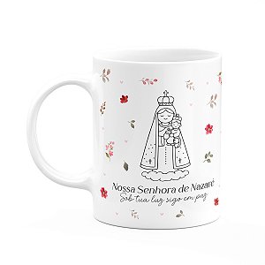 Caneca Religiosa Santinhos - Nossa senhora de Nazaré - 325ml