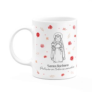 Caneca Religiosa Santinhos - Santa Bárbara