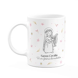 Caneca Religiosa Santinhos - Santa Cecília