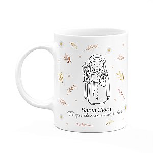 Caneca Religiosa Santinhos - Santa Clara