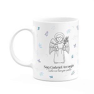 Caneca Religiosa Santinhos - São Gabriel Arcanjo - 325ml
