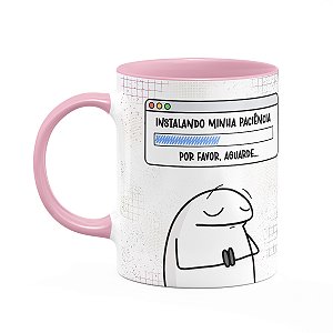 Caneca Divertida Flork - Instalando paciência - B-pink