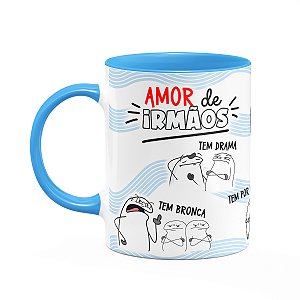 Caneca flork irmãos - Amor de irmãos - B-blue