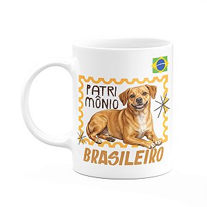 Caneca Brasil - Cachorro Caramelo, Patrimônio Brasileiro!