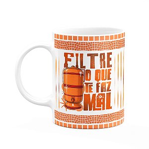 Caneca do Brasil - Filtro de Barro - branca