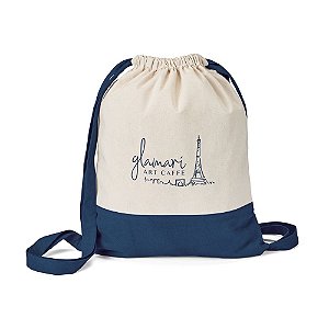 Mochila saco sacochila em algodão cru personalizada Cód.: 92913SQ