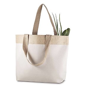 Ecobag em algodão 220 g. com juta personalizada