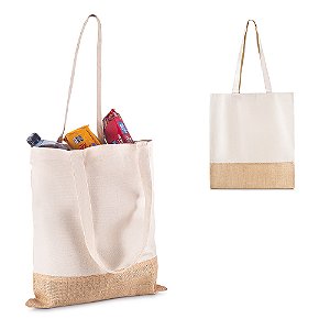 Sacola em Algodão e Juta 220g/m² (42x38cm) - Cód.: BAC015P