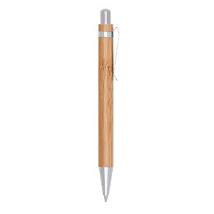 CANETA BAMBU DET PRATA - Cód.: 01090