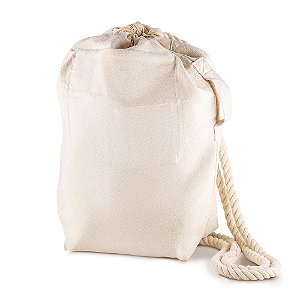 Sacola/Mochila em algodão 450g/m2 (42x35x14,5cm) - Cód.: BP0007P